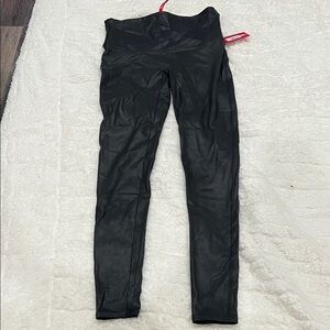 Spanx black Faux Leather Leggings
